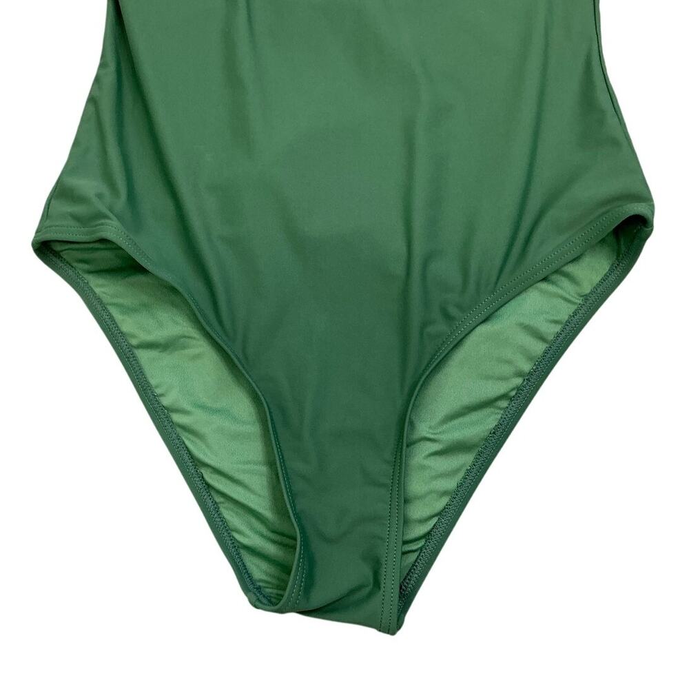 Cupshe Ruched Twist-Front Halter One Piece Swimsuit in Green - Picture 6 of 10